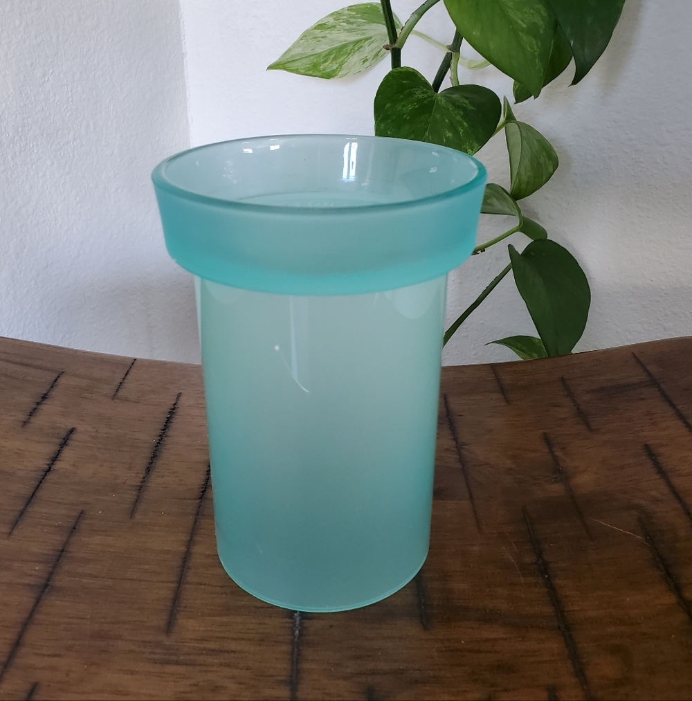 Scentsy Teal Glass 2 Piece Utensil Jewelry Vase Warmer NIB - Picture 5 of 10